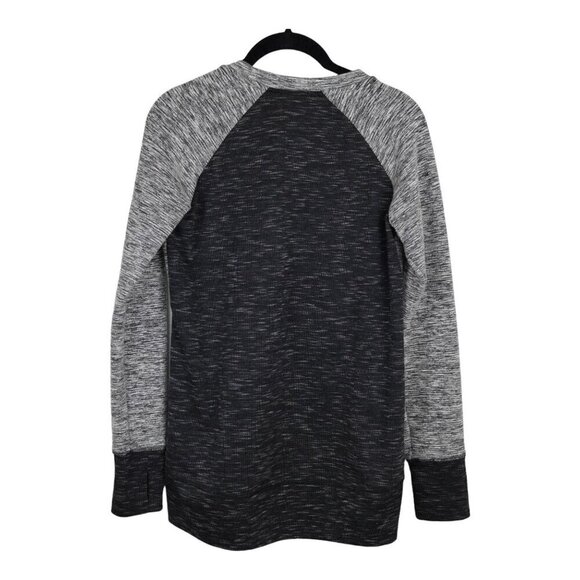 EUC‎ Athleta Gray Colorblock Pullover Sweatshirt with Zipper Detail Size S - Picture 7 of 10